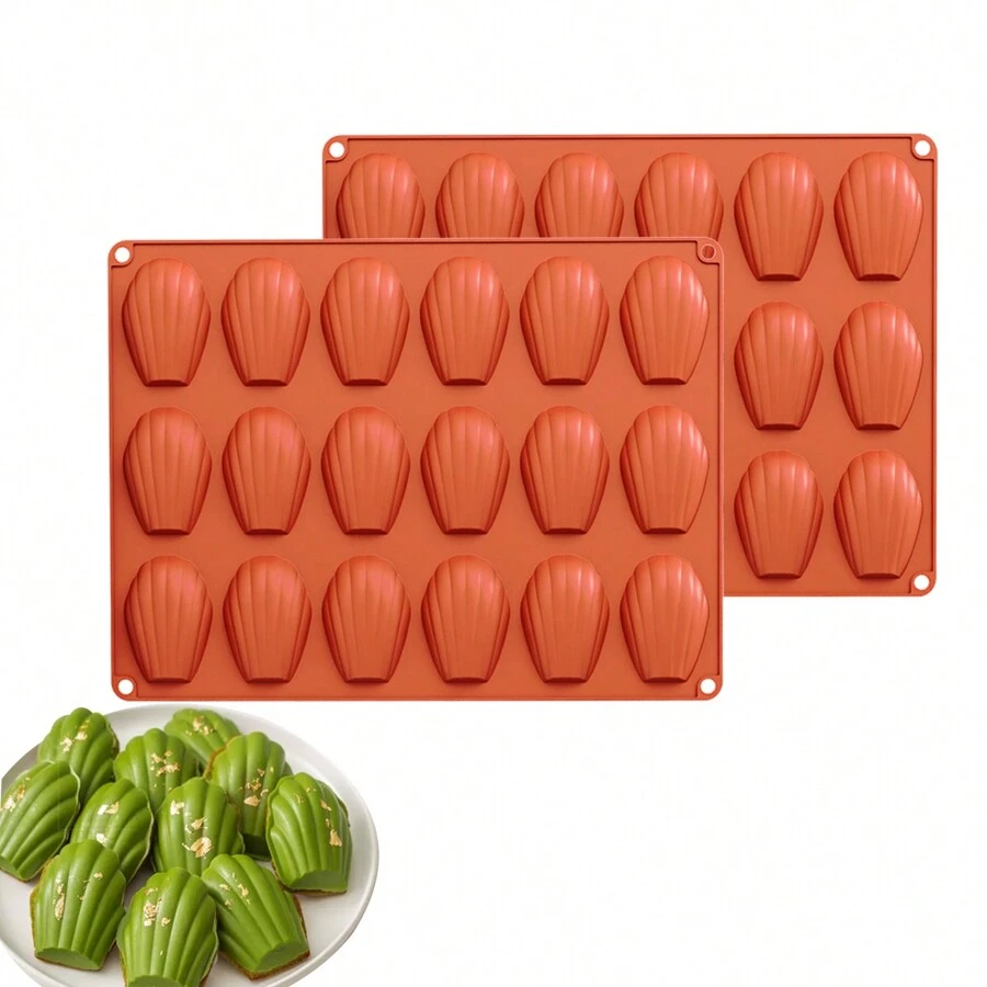 1pc Madeleine Silicone Pan ,9/18-Well Madeleine Mold Makes 9/18 Madeleine Cookies , Nonstick Tea Cake Pan For Madeleines, Cakelet Pan ,Chocolate Molds - Multicolor - View 1