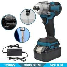 Cordless Electric Impact Wrench Gun 1/2'' High Power Driver With Li-Ion Battery Tools - US A Type Plug(110-127V) - View 1