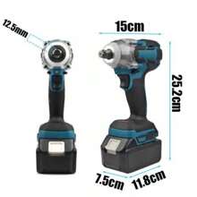 Cordless Electric Impact Wrench Gun 1/2'' High Power Driver With Li-Ion Battery Tools - US A Type Plug(110-127V) - View 9