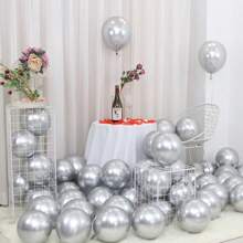 20pcs - 11inch Metallic Shiny Color Latex Balloons, Available In Gold, Silver, Rose Gold, Red And More Colors, Suitable For All Festivals - Multicolor - View 20