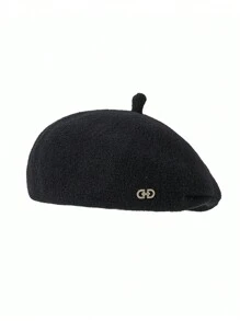 1pc Women's Fashionable Warm Knitted Knitted Beanie Hat, Ear Protection, Octagonal Design, Suitable For Fall And Winter