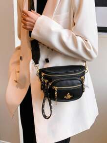 Bolso de pecho de moda nueva, multicolor a cuadros, con correa de hombro ajustable. Bolso cruzado sencillo y elegante, versátil, adecuado para trabajo, ir y venir, uso diario, compras y citas.