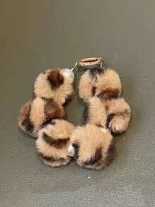 1 chiếc móc chìa khóa túi xách nữ họa tiết da báo thời trang, móc chìa khóa quả bóng lông sáng tạo cho điện thoại, túi xách, xe hơi, sử dụng hàng ngày và quà tặng lễ hội - Nhiều màu - Xem 16