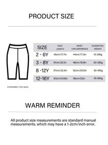 3pcs/Set Kids Solid Color 7/10 Length Leggings With Ruffle Hem, Stretchy - White - View 7