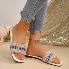 Women's Square Toe Beach Flat Anti-Slip Sandals - Color Bohemia 1 - View 5