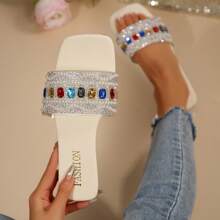 Women's Square Toe Beach Flat Anti-Slip Sandals - Color Bohemia 1 - View 2