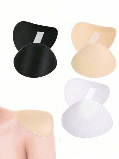 1 Pair Shoulder Pads Thickness 1/1.5cm Thickness Set-In Shoulder Pads Breathable Sponge Pads Shoulder Enhancer Foam Pads Sewing Supplies For Women Men Sloping High Low Shoulders Blazer Suit T-Shirt,Seamless Shoulder Padded Jacket Anti-Slip Sponge Pad