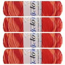 4 Ovillos de 5 cabos de Hilo de leche para bebé multicolor degradado, peso grueso para manualidades DIY como muñecas, bufandas, zapatos