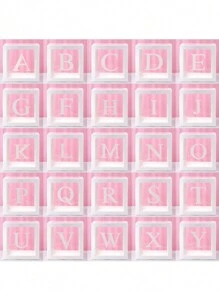 1pc 25cm White Letter Transparent Box (Box And Letter), Birthday Decoration, Wedding Decoration, Wedding Anniversary Decoration, Baby Shower Decoration, Christmas Decoration, 2025 New Year Party Room Decoration, Tabletop Decor, Initial Transparent Balloon Box Surprise Gift Box, Party Favor, Spell Name Letter Decoration Party - Letter Transparent Box - View 2