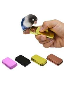 1Pc Bird Training Food Jar Parrot Handheld Feeder Bird Interactive Educational Toy Feeder Cup - Multicolor - View 8