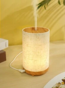 1 Stück Tuch + Holzmaserung Luftbefeuchter mit Aromatherapie Diffuser - Fügt ätherische Öle hinzu, reinigt die Luft und schaltet sich automatisch aus ohne Wasser für eine entspannende Atmosphäre. Perfekt als Dekoration für Zuhause, Zimmer, Schlafzimmer, Büro und Reisegeschenke