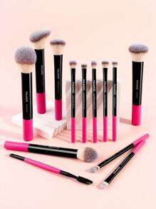 MAANGE 13Pcs Professional Soft Long Tube Makeup Brush Set,Powder Brush Contour Brush Blush Brush Foundation Brush Highlight Brush Eyeshadow Brush Shadow Brush Concealer Brush Blending Brush Eyebrow&Eyelash Brush,Makeup Tools With Soft Fiber For Easy To Carrying,Set For Travel,Gift For Women&Girls - 彩色 - 查看 4