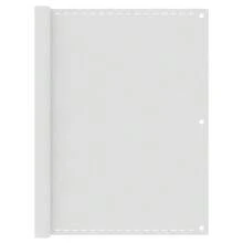 Balcony Screen White 120x600 Cm Durable HDPE Outdoor Shade Solution - White - View 1