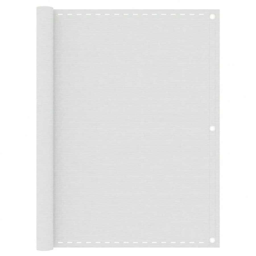 Balcony Screen White 120x600 Cm Durable HDPE Outdoor Shade Solution - White - View 1