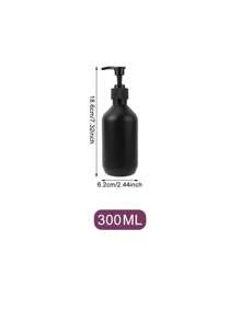 1pc/2pcs Plastic Matte Lotion Bottle, Press Type Liquid Dispenser For Bathroom Hand Wash, Kitchen, Travel 300ml/500ml Home Bathroom Decor Fall Decor Back To School - Black - View 12