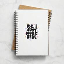 1/2/5pcs "I Don't Know, I'm Just Here To Work" Stickers | Fun & Personalized Vinyl Stickers For Planners, Journals And Laptops | Cute & Positive Design For Meditation Enthusiasts, Wellness Gurus And Book Lovers | Stylish, Artistic, Positive Affirmation Stickers - Multicolor - View 5