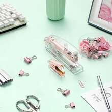 1 Set Office Desk Accessories: 1 Stapler, 1 Pen Holder, 2 Pens, 1 Scissor, 1 Stapler, 1 Binder Clip/Paperclip & 1000 Staples - Multicolor - View 6