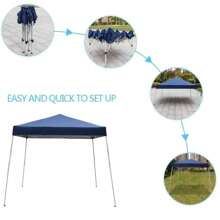 Carpa plegable para exteriores de 8 x 8 pies, impermeable, de estructura tipo Gazebo para sombra solar - 1 - Ver 3
