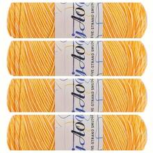 4 Ovillos de 5 cabos de Hilo de leche para bebé multicolor degradado, peso grueso para manualidades DIY como muñecas, bufandas, zapatos