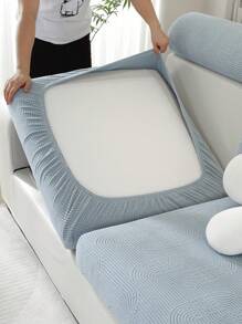 1 件弹性沙发套，4 季多功能，沙发枕套，防污防滑，适用于狗、猫、儿童、宠物，保护家具，适合卧室、办公室、客厅沙发 - 藍色 - 查看 6
