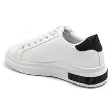 Fashionable Versatile Casual Everyday Rhinestone Decorated Sneakers - Black - View 3