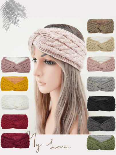 1-3 قطع شريط رأس من الفرو للنساء ، مصنوع من قماش محبوك ، بألوان سادة ، محبوك بكسوة من القطيفة الناعمة ، ربطة شعر واسعة لتدفئة الأذن لفصلي الخريف والشتاء ، للرياضة في الهواء الطلق والجري ، هدية عيد الحب أو عيد الميلاد للصديقات والبنات