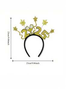 1pc 2025 New Year'S Fireworks Headband - Festive Fireworks Design,Colorful Elastic Hair Accessory For Festive Celebrations,For New Year Celebrations And Themed Parties,Photo Props, And Fun Occasions - Adjustable, Soft, And Comfortable Headwear - Multicolor - View 3