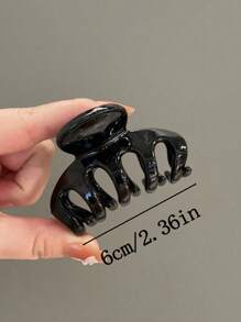 4 قطع/1 قطعة مشابك شعر جميلة ذات لون جيلي براق، باللون الأسود/الأبيض/البنفسجي/الخاكي، بحجم متوسط 6 سم/2.36 بوصة، من البلاستيك خفيف الوزن، متعددة الاستخدامات وأنيقة، مناسبة للاستخدام اليومي والكاجوال والحفلات والتنقل والاستحمام وتصفيف الشعر والمكياج وتنسيق الملابس، مشابك شعر، إكسسوارات شعر للنساء