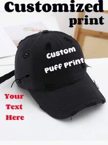 This Is A Baseball Cap In A Retro Style. Customize Your Own Unique Fashion Emblem And Let Your Personalized Shine On The Brim Of The Cap.