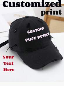 This Is A Baseball Cap In A Retro Style. Customize Your Own Unique Fashion Emblem And Let Your Personalized Shine On The Brim Of The Cap.