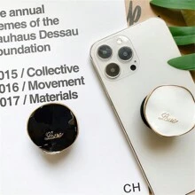 1 Pieza Soporte simple de metal para teléfono móvil con sensor avanzado, con AMOR, retráctil, estable y compatible con iPhone y Android. Regalo para cumpleaños, familia y amigos. Accesorios para teléfono, agarre y soporte para teléfono.