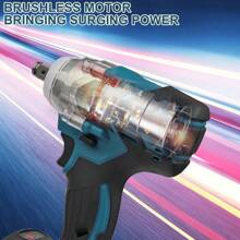 Cordless Electric Impact Wrench Gun 1/2'' High Power Driver With Li-Ion Battery Tools - US A Type Plug(110-127V) - View 4