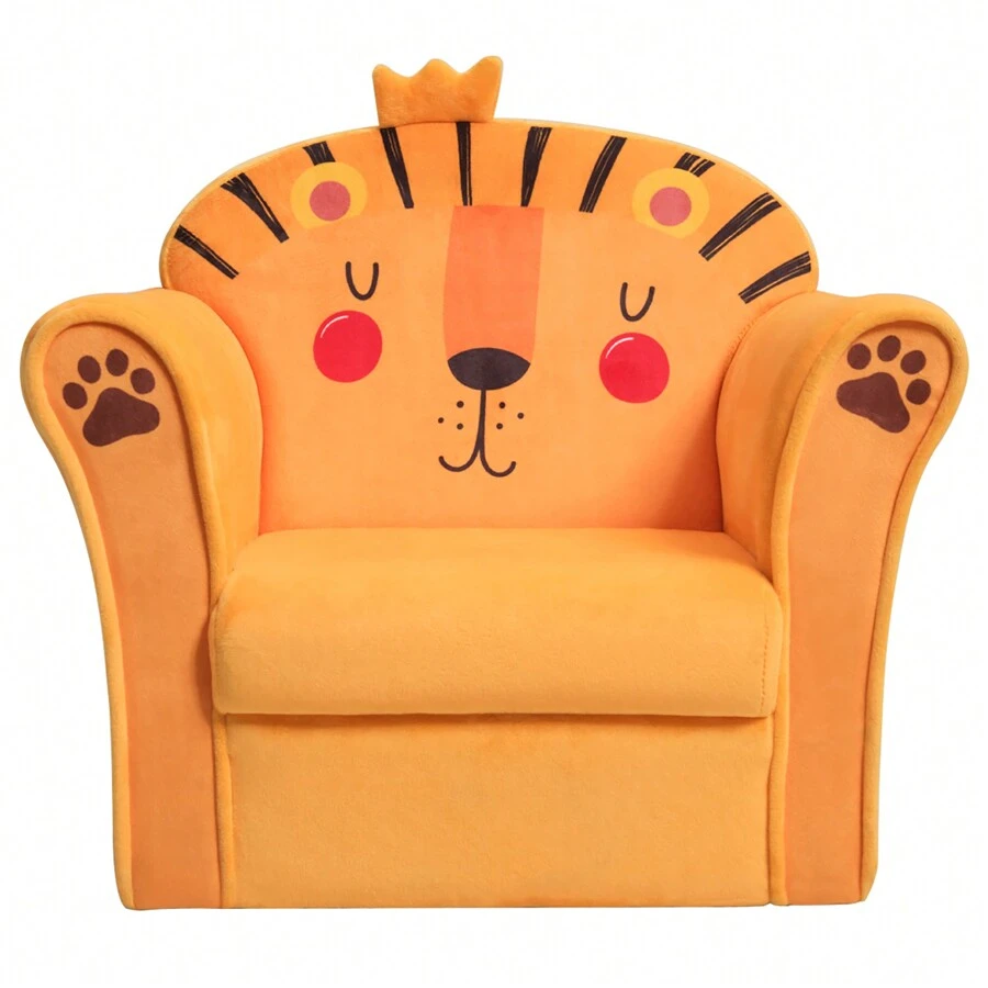 Lifezeal Kids Cat/Astronaut/Lion/Synthetic Fake Animal/Elephant Sofa Children Armrest Couch Toddler Furniture Gift - trái cam - Xem 1