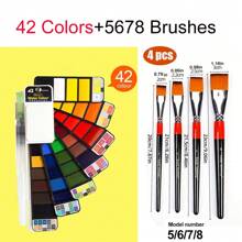 Superior 1 套混合色颜料和刷子，现代便携式绘画套装，适合艺术家、初学者、母亲节、妈妈的礼物 - 紅白色 - 查看 19