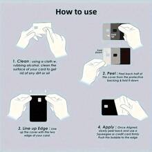 Set de 4 pegatinas protectoras para tarjetas de crédito en estilo lazo, ultra delgadas y a prueba de burbujas, para personalizar tarjetas de crédito, débito, llaves y transporte con un diseño impermeable y resistente