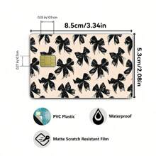 Set de 4 pegatinas protectoras para tarjetas de crédito en estilo lazo, ultra delgadas y a prueba de burbujas, para personalizar tarjetas de crédito, débito, llaves y transporte con un diseño impermeable y resistente