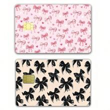 Set de 4 pegatinas protectoras para tarjetas de crédito en estilo lazo, ultra delgadas y a prueba de burbujas, para personalizar tarjetas de crédito, débito, llaves y transporte con un diseño impermeable y resistente