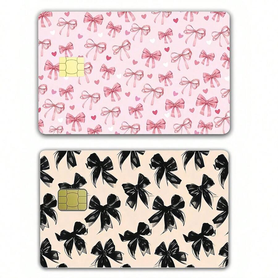 Set de 4 pegatinas protectoras para tarjetas de crédito en estilo lazo, ultra delgadas y a prueba de burbujas, para personalizar tarjetas de crédito, débito, llaves y transporte con un diseño impermeable y resistente