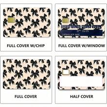 Set de 4 pegatinas protectoras para tarjetas de crédito en estilo lazo, ultra delgadas y a prueba de burbujas, para personalizar tarjetas de crédito, débito, llaves y transporte con un diseño impermeable y resistente