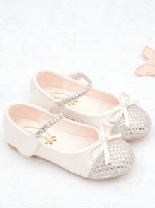 Princess Shoes For Girls, Toddlers Crystal Decor Shoes, Children Party Soft Flat Shoes