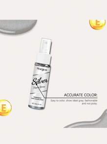 1 Box Of 30ml Silver-Gray Hair Spray, Locks In Color Without Damaging The Hair, Long-Lasting Nourishing Plant Extract Hair Care Fashionable Hair Color Hair Spray, Popular Neutral Hair Dye, Suitable For Both Women And Men