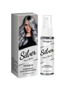 1 Box Of 30ml Silver-Gray Hair Spray, Locks In Color Without Damaging The Hair, Long-Lasting Nourishing Plant Extract Hair Care Fashionable Hair Color Hair Spray, Popular Neutral Hair Dye, Suitable For Both Women And Men