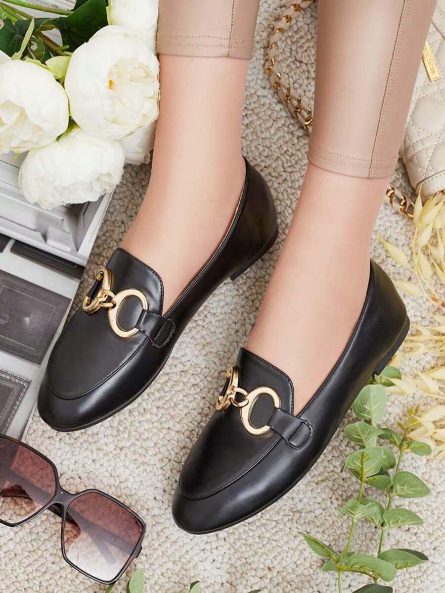 Mocasines Royalfashion con decoración en la punta Abermes - Negro - Ver 1