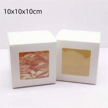 10 pezzi di scatole di carta bianca/kraft/regalo di varie misure da 5/6/7/8/9 cm, scatole per caramelle da matrimonio
