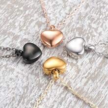 Small Heart Cremation Jewelry For Ashes Stainless Steel Memorial Urn Pendant Four-Color Heart Keepsake Jewelry For Women