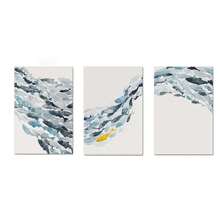 3pcs/Set Unframed Water Color Fish Group Wall Art Canvas Posters Gifts Birthday Graduation Coastal Decor Coastal Decor Beach Decor