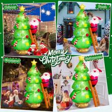 7 FT Inflatable Christmas Decorations Tree With Santa Claus, Inflatable Christmas Tree Christmas Inflatables Build-In LED Lights For Outdoor Indoor Xmas Holiday Garden Lawn Patio - Multicolor - View 3