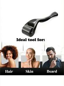 1 Peça Microagulha para Rolo de Pele, Rolo de Microagulhas de 0,2/0,25/0,3 mm com 540 Microagulhas de Titânio, para Rosto e Corpo, Barba, Cuidados com o Couro Cabeludo - Sem Fragrância, Sem Bateria Necessária