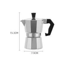 Classic Italian-American Espresso Maker - 10.14oz Aluminum Stovetop Coffee Pot, Manual Operation, Perfect For Home & Restaurant Use Back To School - Silver - View 12