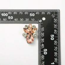 قطعة واحدة/مجموعة قطرات المياه متعددة الألوان من الزجاج المصنوعة يدويًا لديكور الملابس والقبعات والحقائب والحقائب والملصقات الزخرفية التي تُلصق على الملابس القماشية، ملحقات الشعر مصنوعة من القماش غير المنسوج مزينة بقطع الماس على شكل قطرات ماء